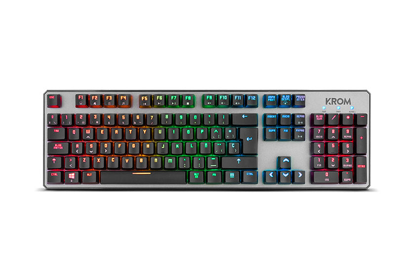 Teclado gaming krom kernel usb retroiluminado mecanico negro