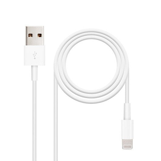 Cable lightning a usb tipo a nanocable 50cm - macho - macho