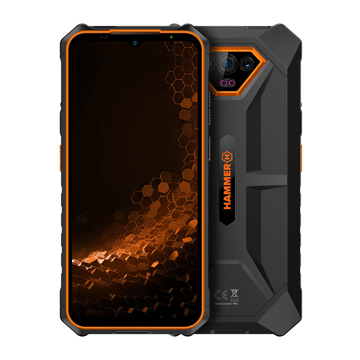 Telefono movil smartphone rugerizado hammer iron v 6gb + 6gb + 64gb naranja