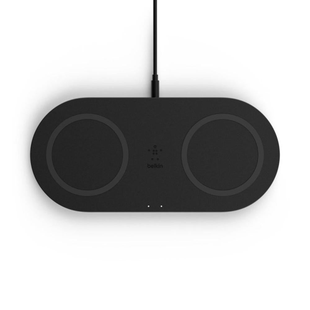 Base de carga inalambrica doble belkin wiz002vfbk negra