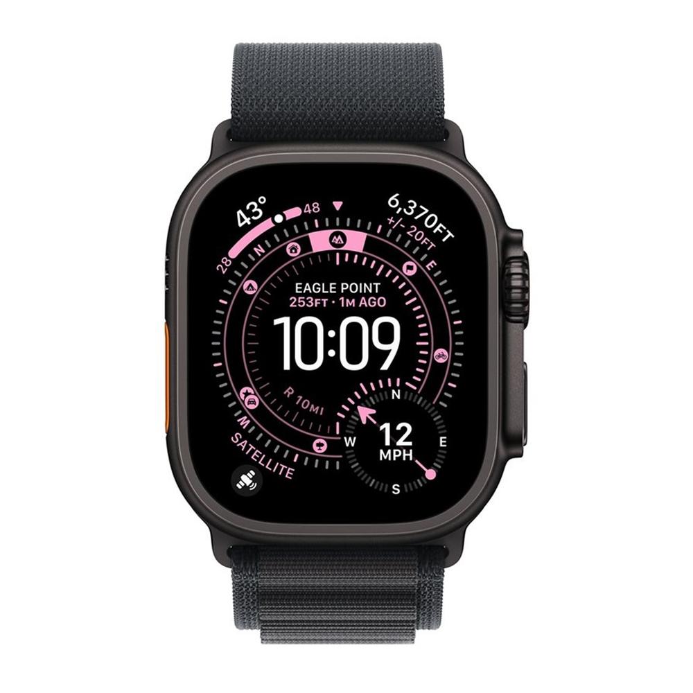 Smartwatch apple watch ultra 3 gps + cellular 49mm black titanium case black alpine loop - l