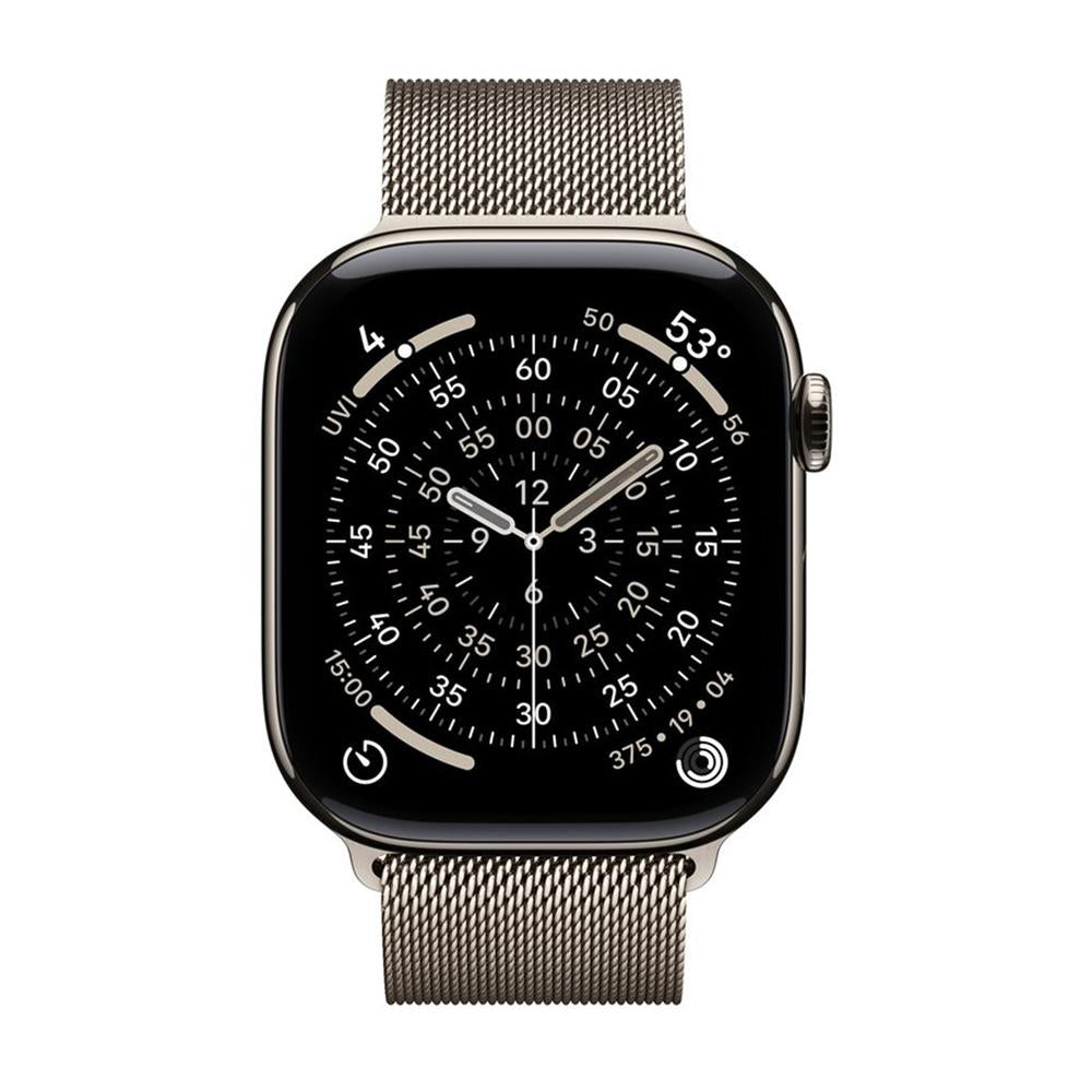 Smartwatch apple watch series 11 gps + cellular 46mm natural titanium milanese loop m - l