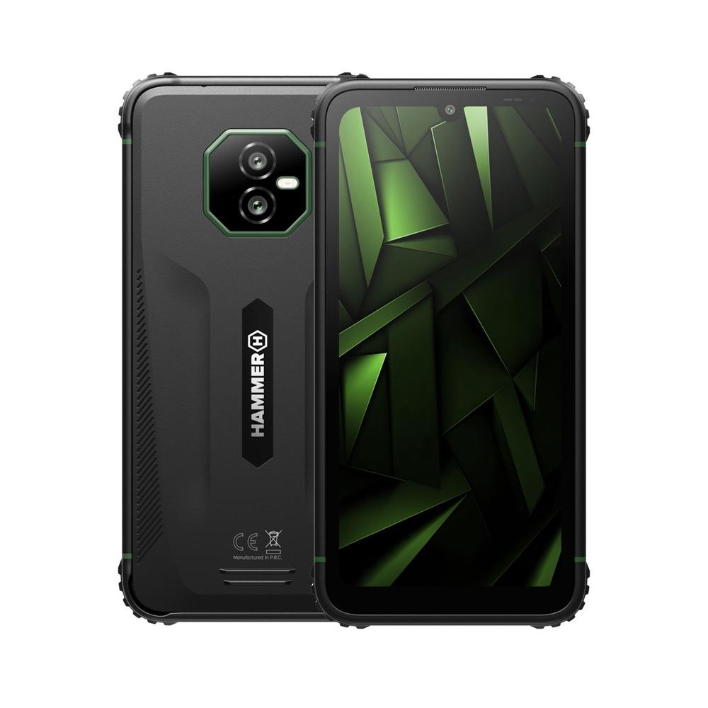 Telefono movil smartphone rugerizado hammer ranger 4g - 8gb - 256gb - 6 pulgadas - negro - verde