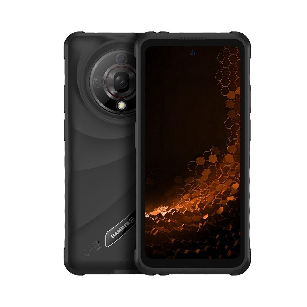 Telefono movil smartphone rugerizado hammer iron 6 5g - 8gb - 256gb - 6.56 pulgadas - negro