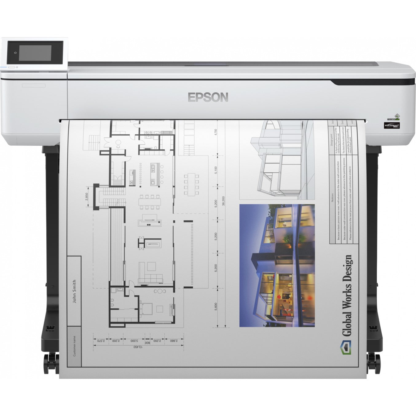 Plotter epson surecolor sc - t5100 a0 36 pulgadas -  2400ppp -  1gb -  usb -  red -  wifi -  wifi direct -  pedestal