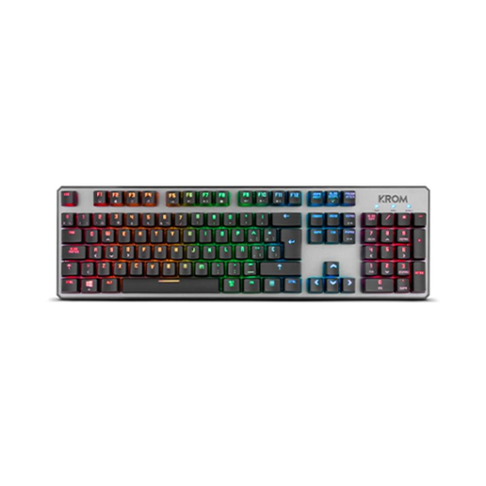 Teclado gaming krom kernel usb retroiluminado mecanico negro