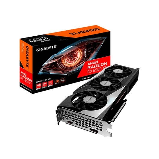 Tarjeta grafica gigabyte radeon rx 6500 xt gaming oc 4gb gddr6 1xdp -  1xhdmi -  1x6p