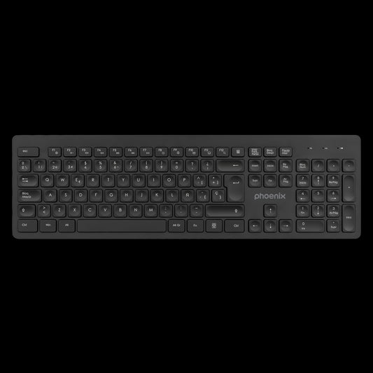 Teclado inalambrico qwerty phoenix k200 negro delgado