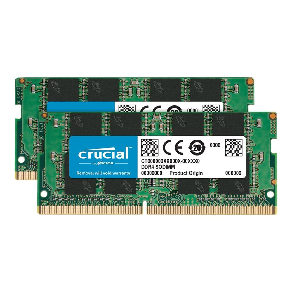 Memoria ram ddr4 32gb 2x16gb crucial -  sodimm - 3200mhz - pc4 - 25600 - cl22 - 1.2v