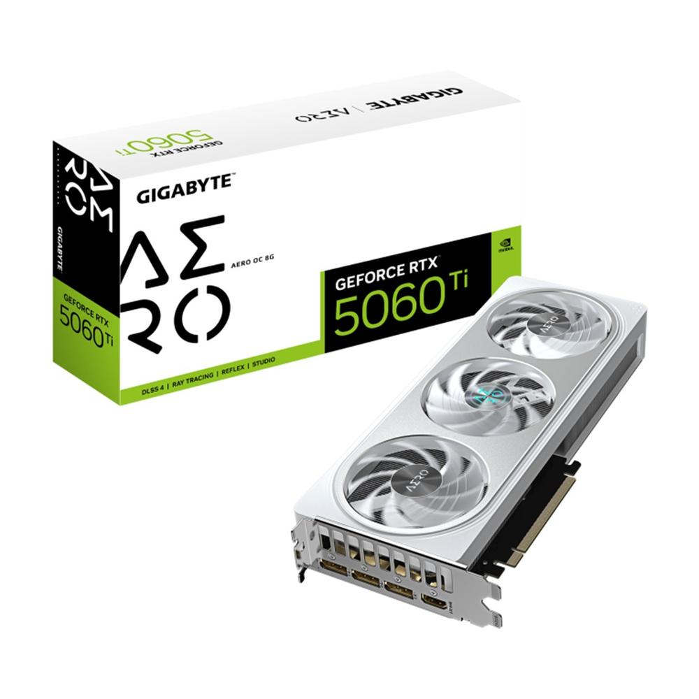 Tarjeta grafica gigabyte rtx 5060 ti aero oc 8gb gddr7 white