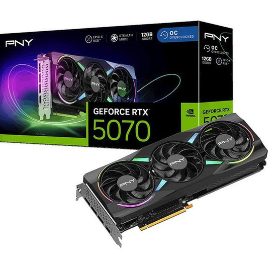 Tarjeta grafica pny rtx 5070 oc 12gb gddr7 argb