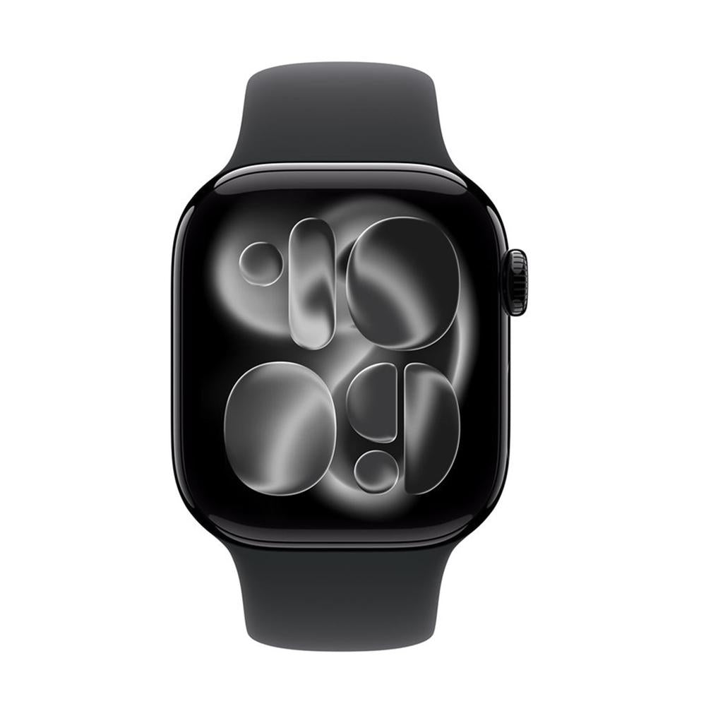 Smartwatch apple watch s11 gps + cellular 42mm jet black aluminium case  black sport band -  s - m