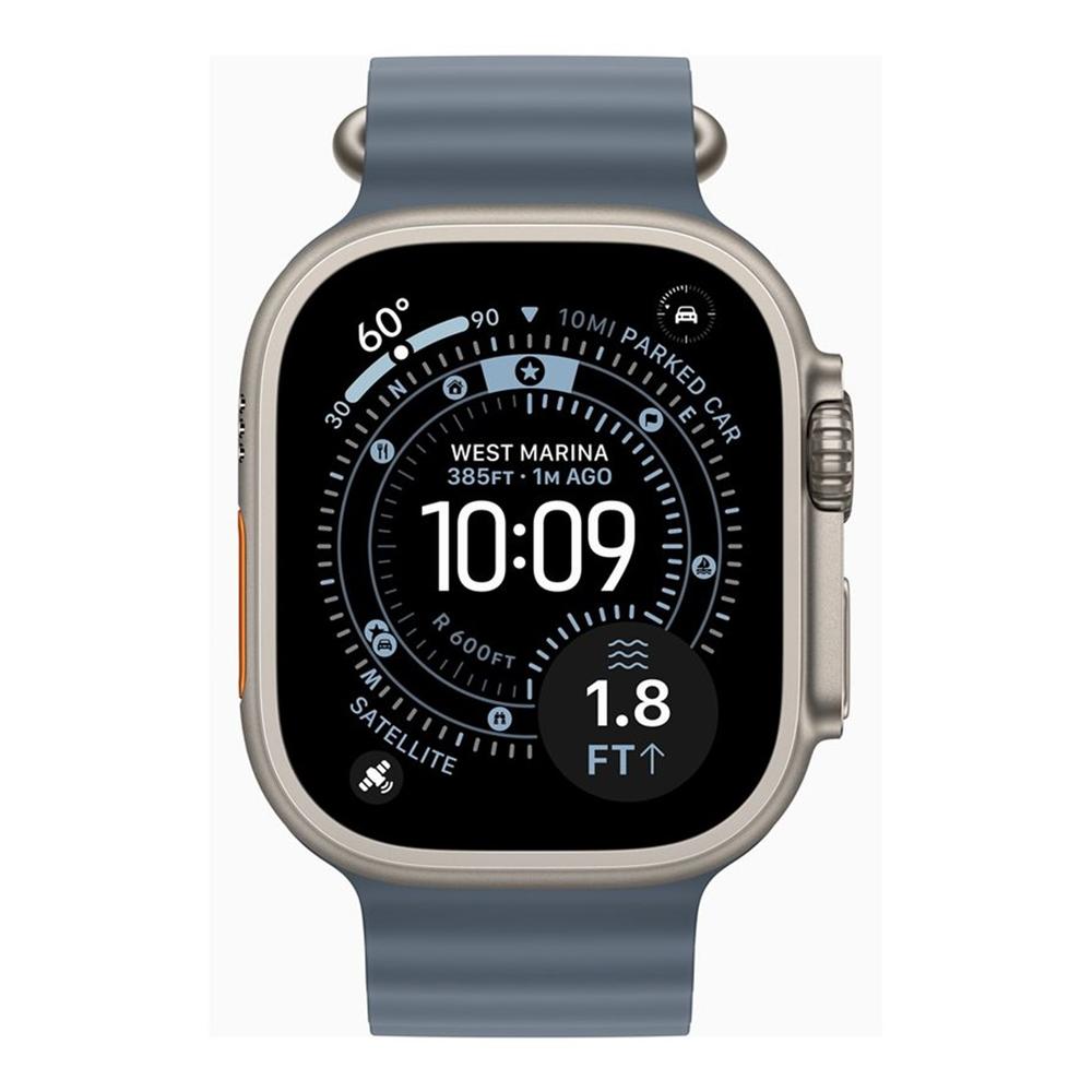 Smartwatch apple watch ultra 3 gps + cellular 49mm natural titanium case  anchor blue ocean band