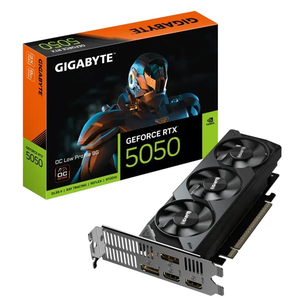 Tarjeta grafica gigabyte rtx 5050 oc lp 8gb gddr6 -  2x hdmi -  2x dp pci express 5.0