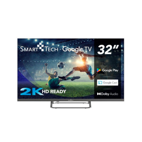 Tv televisor smart tech 32 pulgadas google tv 2k dolbi audio google tv
