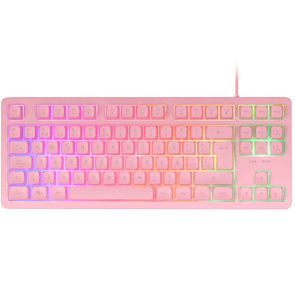 Teclado mars gaming mk023 rosa