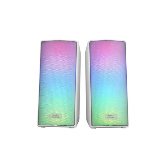 Altavoces mars gaming 2.0 msrgb2 blanco