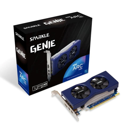 Tarjeta grafica sparkle vga intel arc a380 genie edition 6gb gddr6 -  2x mini dp -  1x hdmi pci express 4.0