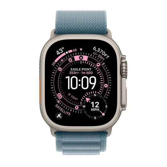 Smartwatch apple watch ultra 3 gps + cellular 49mm natural titanium case blue alpine loop -  s