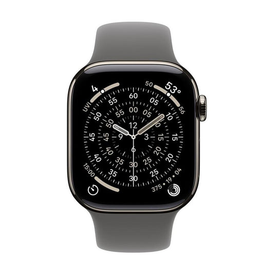 Smartwatch apple watch series 11 gps + cellular 42mm natural titanium stone gray sport loop m - l
