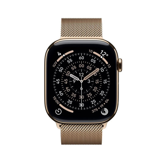 Smartwatch apple watch s11 gps + cellular 46mm gold titanium case  gold milanese m - l