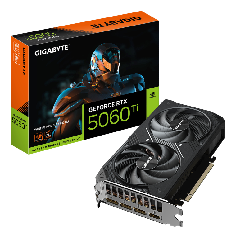 Tarjeta grafica gigabyte rtx 5060ti 8gb gddr7 -  3x dp -  1x hdmi pci express 5.0
