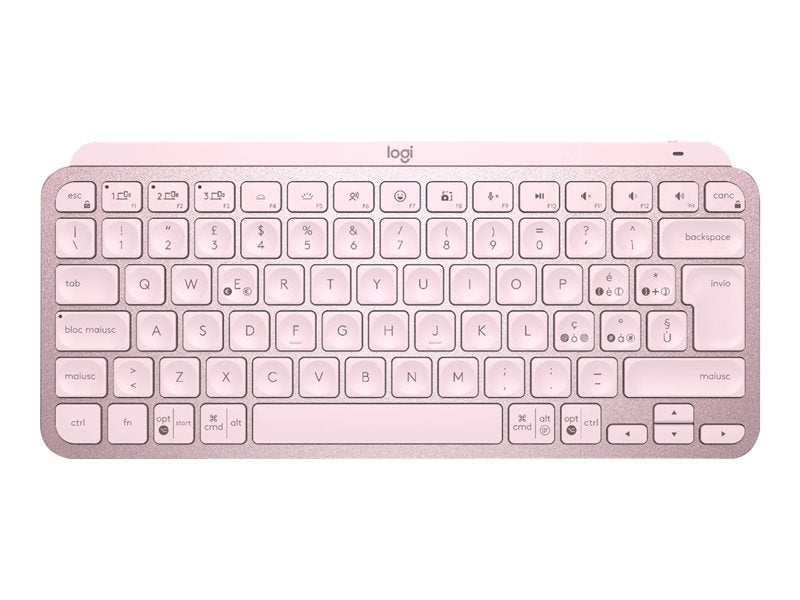 Teclado logitech mx keys mini rosa wireless inalambrico