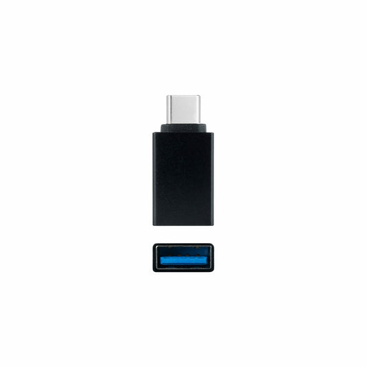 Adaptador usb a a usb c nanocable negro - hembra -  macho