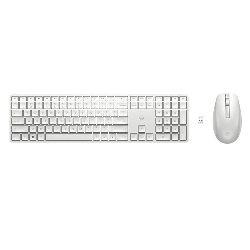 Teclado + raton hp inalámbricos 650 -  blanco