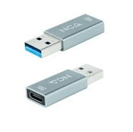 Adaptador usb tipo c a usb tipo a nanocable negro - hembra -  macho gen2 10gbps
