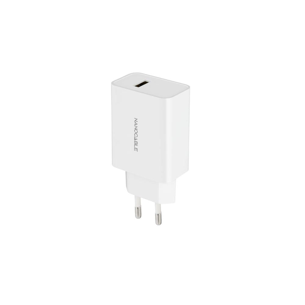 Cargador nanocable usb - a 5v - 2.1a blanco