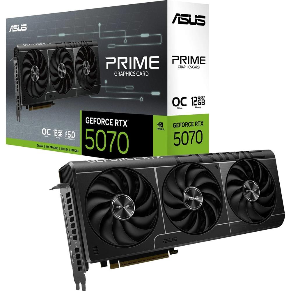 Tarjeta grafica asus prime rtx 5070 12gb gddr7 -  3x dp -  1x hdmi pci express 5.0
