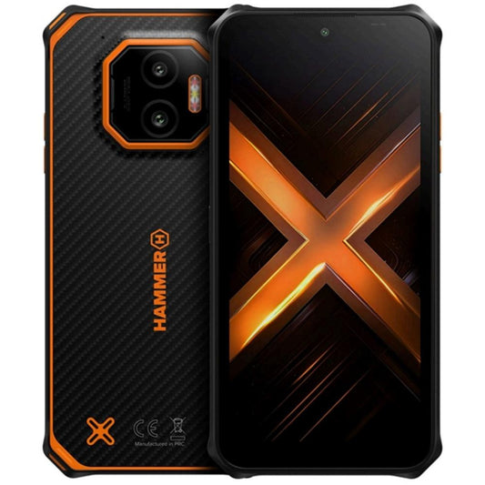 Telefono movil smartphone rugerizado hammer energy x2 4g - 6gb -  128gb -  6 pulgadas -  negro - naranja