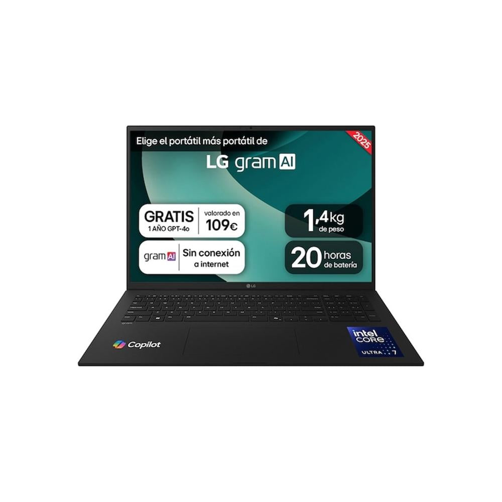 Portatil lg 17zd90t - g.ax88b u7 - 255h -  32gb -  ssd 1tb -  17 pulgadas -  freedos