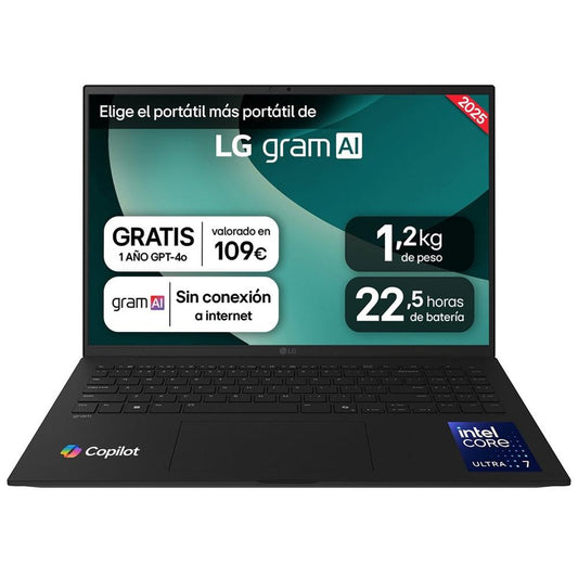 Portatil lg 16zd90t - g.ax88b u7 - 255h -  32gb -  ssd 1tb -  16 pulgadas -  freedos