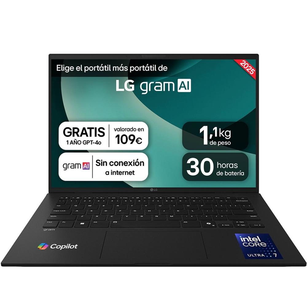 Portatil lg 14zd90t - g.ax88b u7 - 255h -  32gb -  ssd 1tb -  14 pulgadas -  freedos